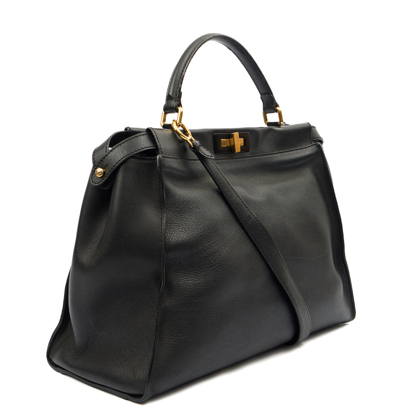 Picture of Fendi Tote Peekaboo - Large in Black, Leather