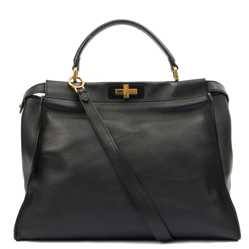 Picture of Fendi Tote Peekaboo - Large in Black, Leather