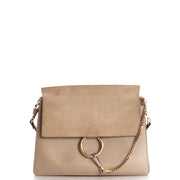 Picture of Chloe Shoulder Bag Faye Shoulder Bag in Grey, Calfskin Leather
