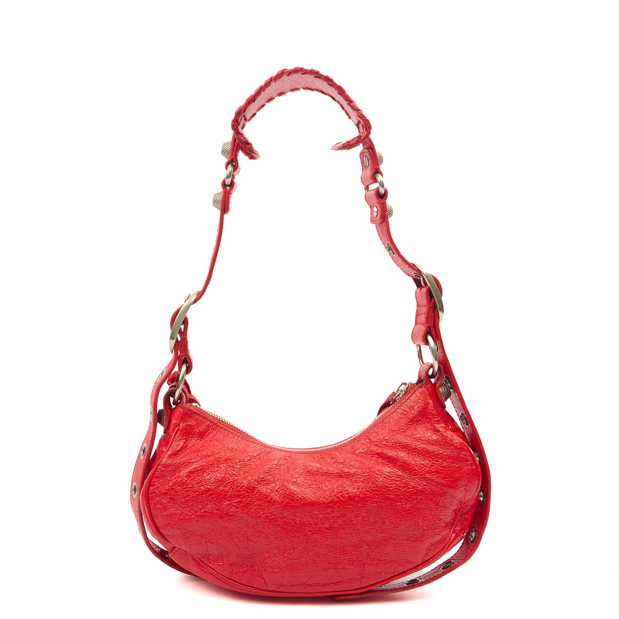 Balenciaga Cross Body Le Cagole XS in Red, Veau (Calfskin) | The