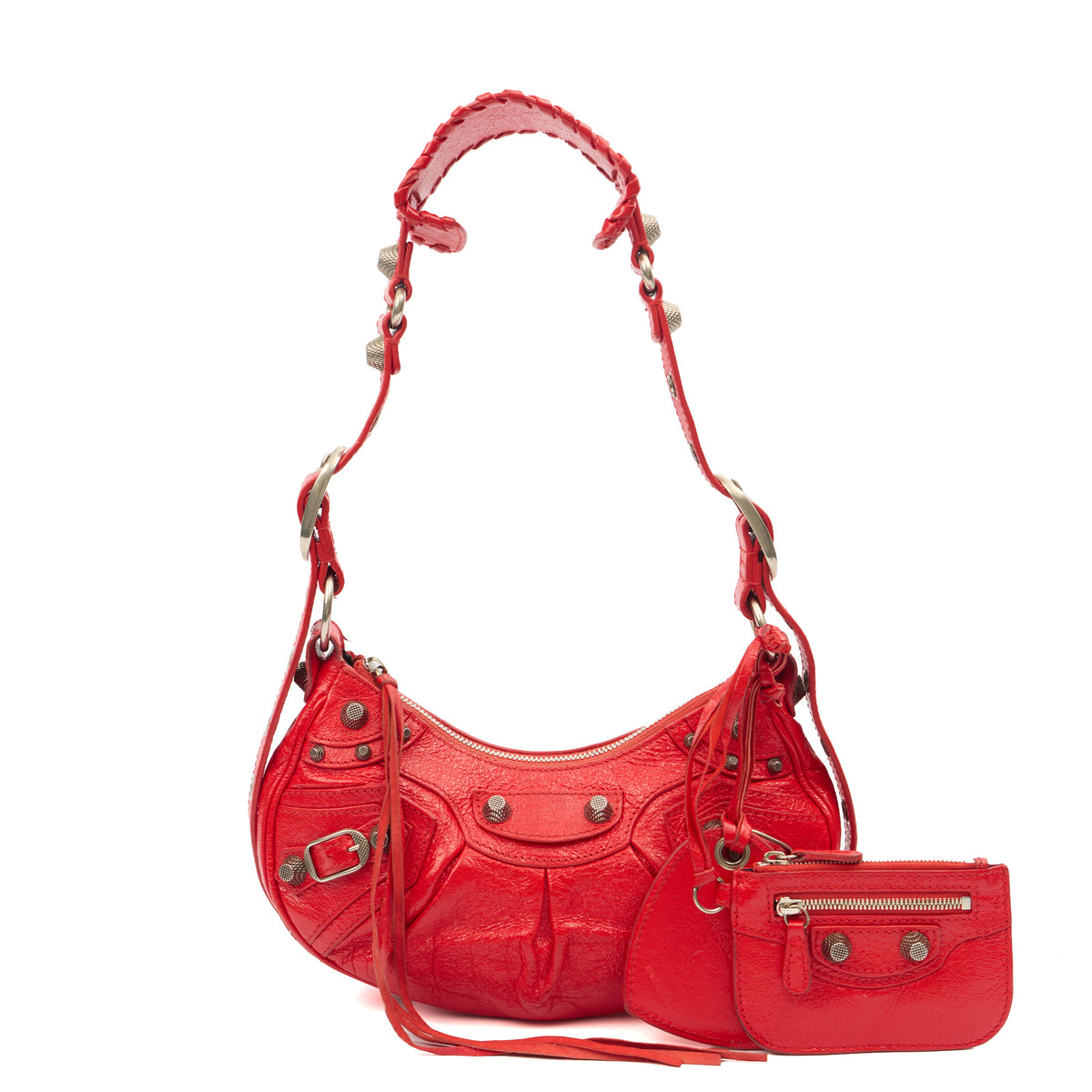 Balenciaga Cross Body Le Cagole XS in Red, Veau (Calfskin) | The