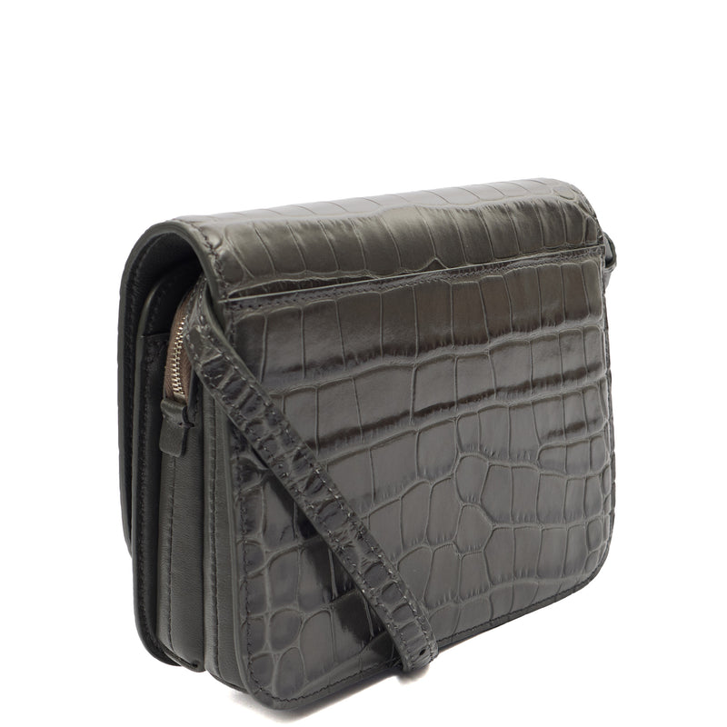 Picture of Balenciaga Cross Body B. Crossbody in Grey, Exotic Effect Leather