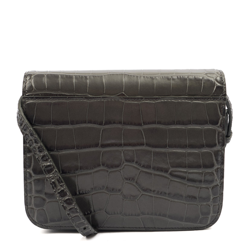 Picture of Balenciaga Cross Body B. Crossbody in Grey, Exotic Effect Leather