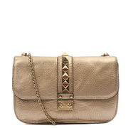 Picture of Valentino Shoulder Bag Glam Lock - Medium in Metallic, Calfskin
