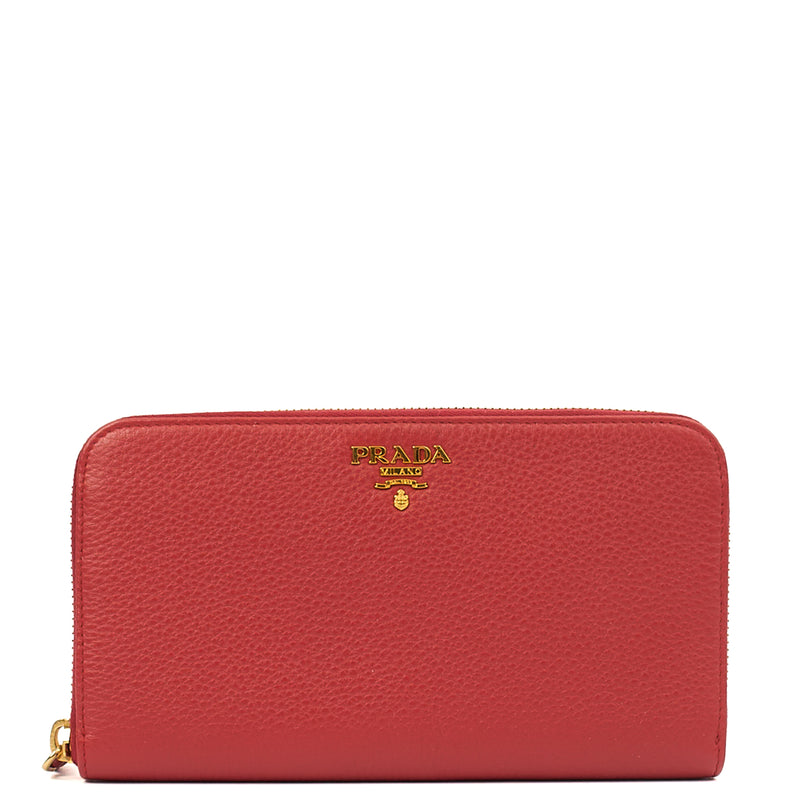 Picture of Prada Purse Wallet in Red, Leather