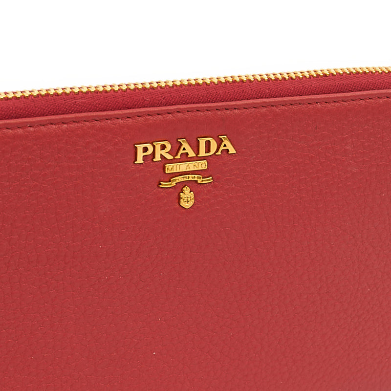 Picture of Prada Purse Wallet in Red, Leather