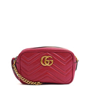 Picture of Gucci Cross Body Marmont Shoulder Bag - Small in Hibiscus Red, Leather