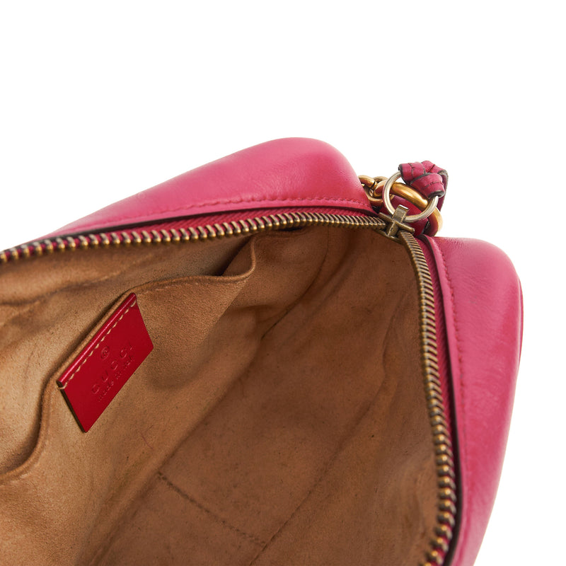 Picture of Gucci Cross Body Marmont Shoulder Bag - Small in Hibiscus Red, Leather