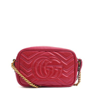Picture of Gucci Cross Body Marmont Shoulder Bag - Small in Hibiscus Red, Leather