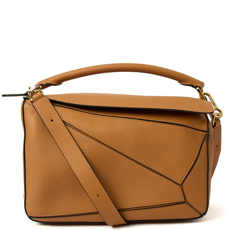 Picture of Loewe Cross Body Puzzle - Medium in Brown, Leather