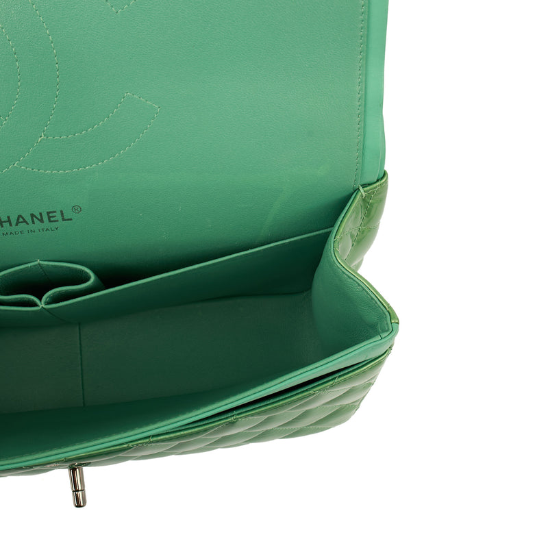 Picture of Chanel Shoulder Bag Classic Double Flap - Large in Green, Patent Leather