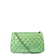 Picture of Chanel Shoulder Bag Classic Double Flap - Large in Green, Patent Leather