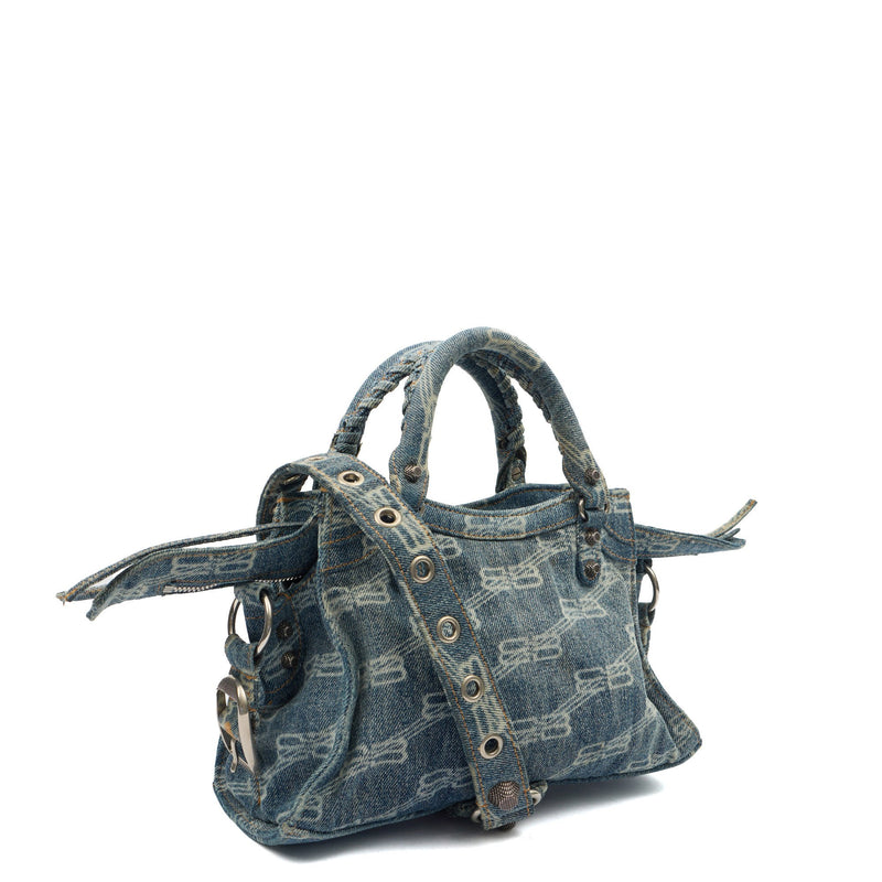 Picture of Balenciaga Mini Bag Neo Cagole XS in Blue, Canvas