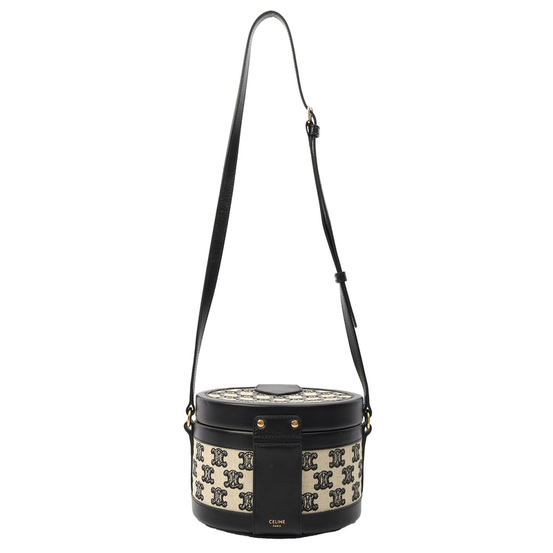 Picture of Celine Shoulder Bag Triomphe Oval Crossbody in Black, Fabric