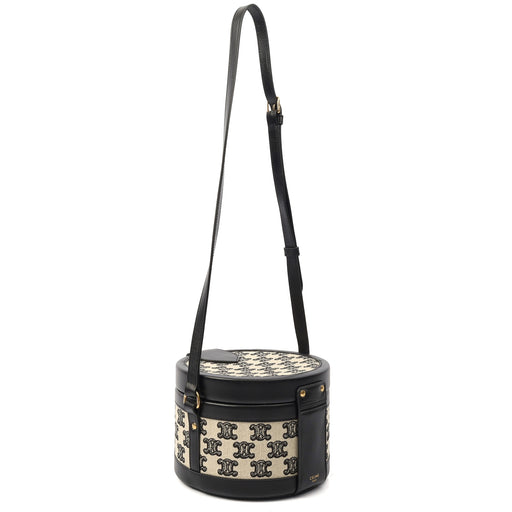 Picture of Celine Shoulder Bag Triomphe Oval Crossbody in Black, Fabric