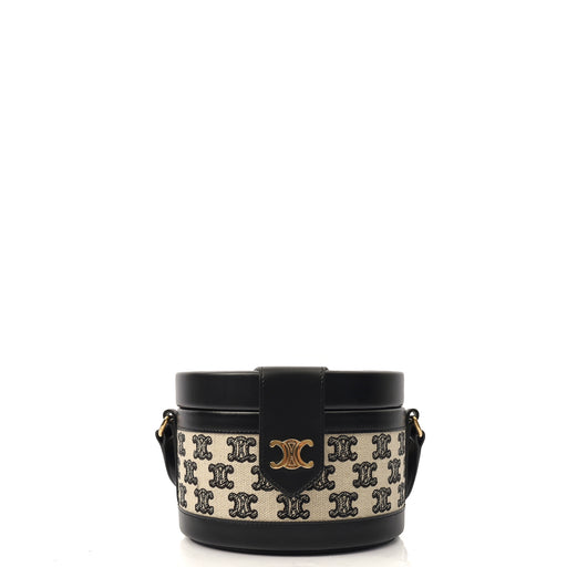 Picture of Celine Shoulder Bag Triomphe Oval Crossbody in Black, Fabric