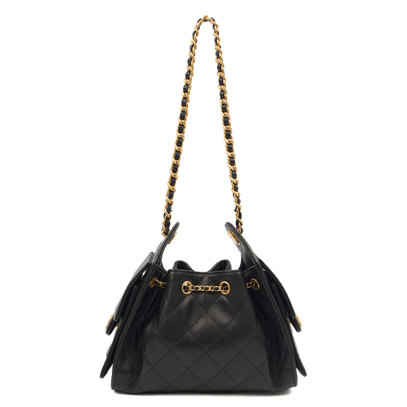Picture of Chanel Shoulder Bag Chanel 25 in Black, Calfskin Leather