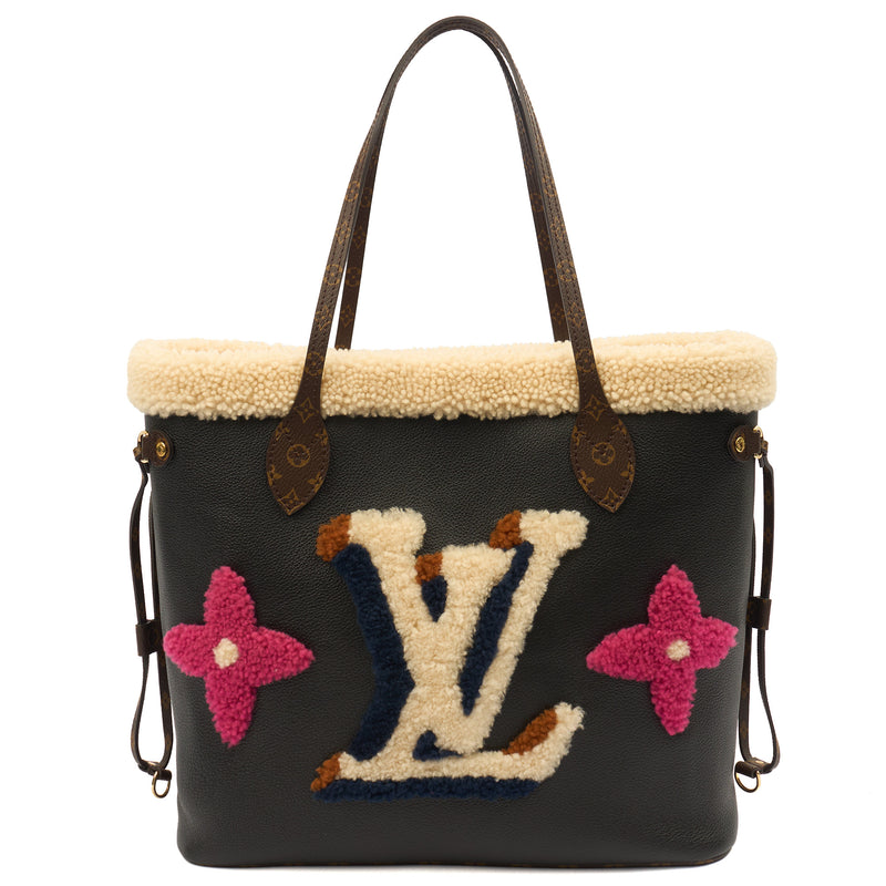 Picture of Louis Vuitton Tote Neverfull MM in Black, Leather