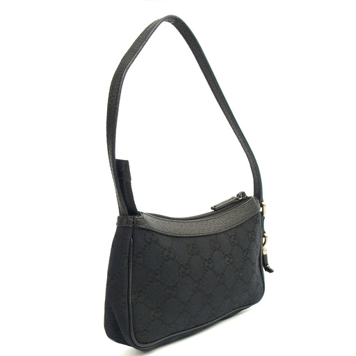 Picture of Gucci Mini Bag Pochette in Black, GG Canvas