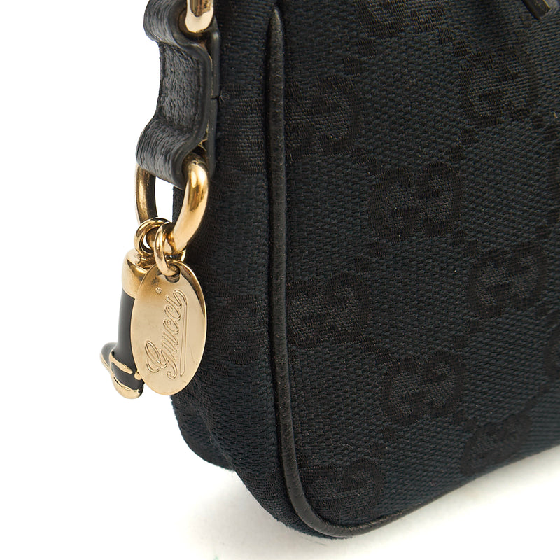 Picture of Gucci Mini Bag Pochette in Black, GG Canvas