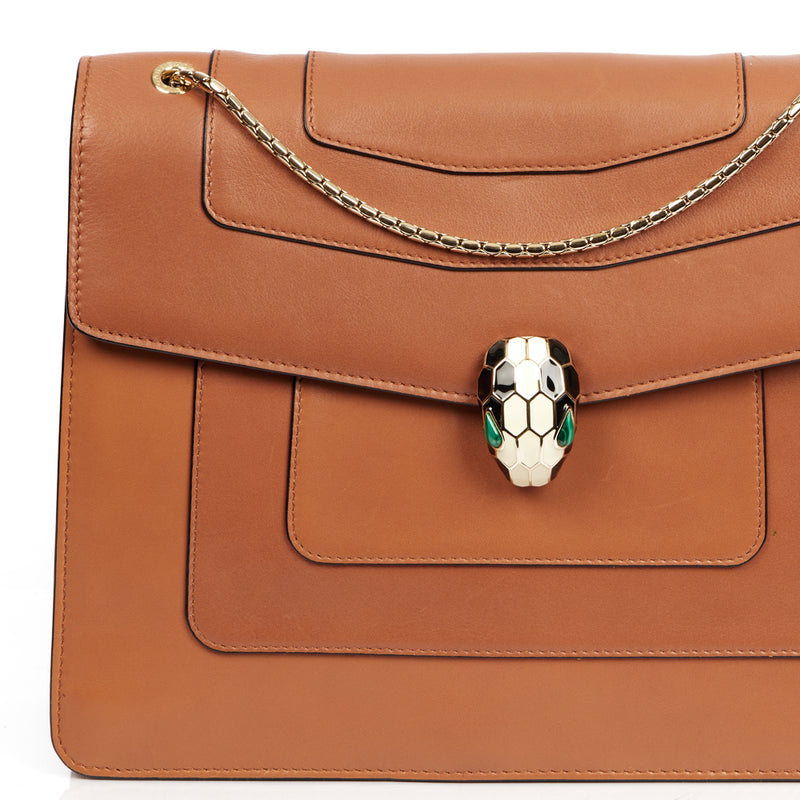 Picture of Bulgari Shoulder Bag Serpenti Forever Crossbody in Brown, Leather