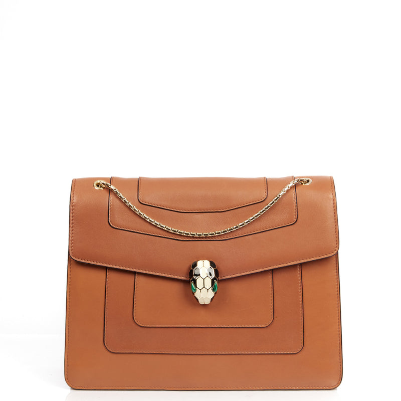 Picture of Bulgari Shoulder Bag Serpenti Forever Crossbody in Brown, Leather