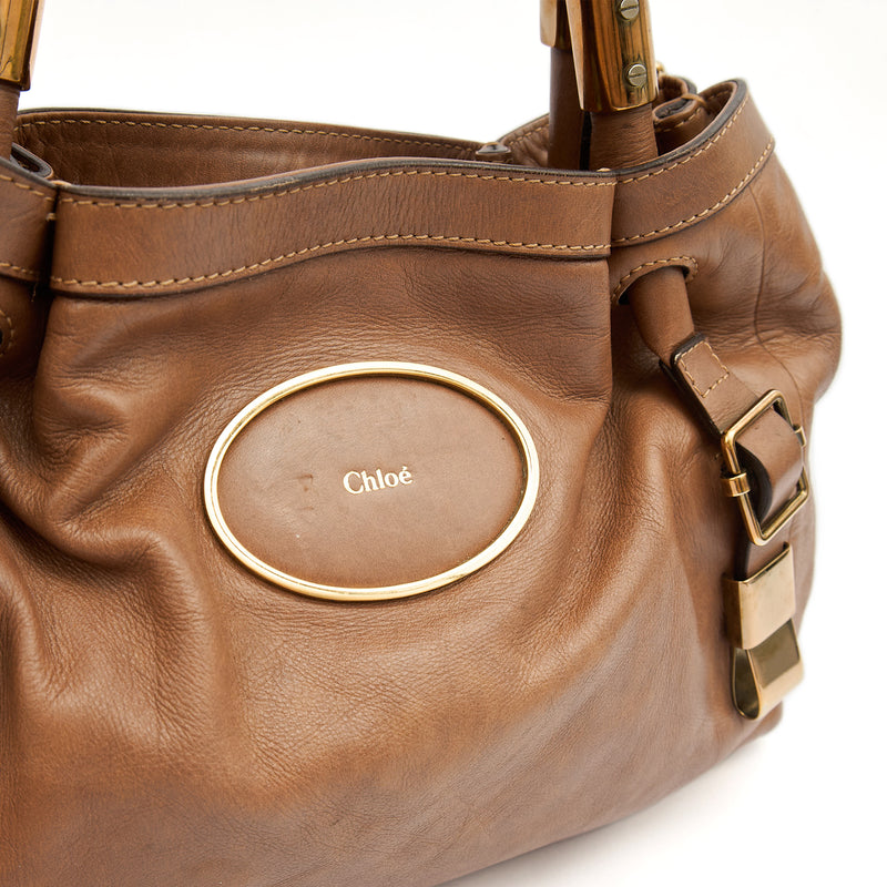 Picture of Chloe Tote Shoulder Bag in Brown, Calfskin Leather