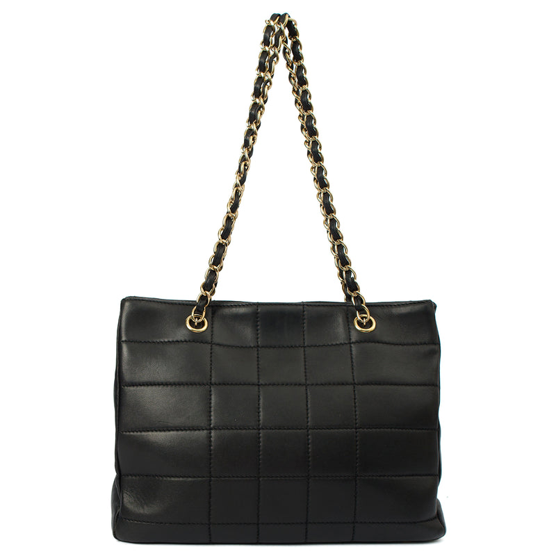 Picture of Chanel Tote Chocolate Bar Tote in Black, Calfskin Leather