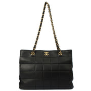 Picture of Chanel Tote Chocolate Bar Tote in Black, Calfskin Leather