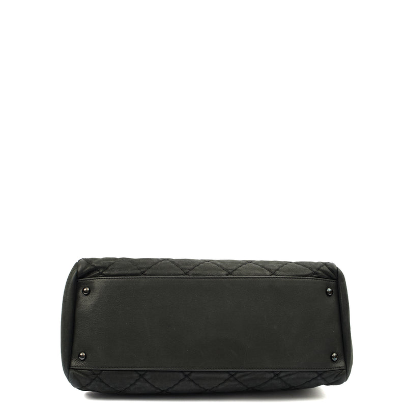 Picture of Chanel Tote Mademoiselle Bowling Bag - Medium in Black, Nubuck