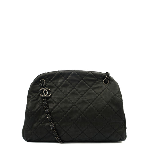 Picture of Chanel Tote Mademoiselle Bowling Bag - Medium in Black, Nubuck