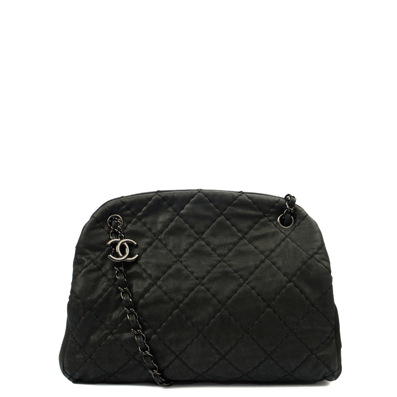 Picture of Chanel Tote Mademoiselle Bowling Bag - Medium in Black, Nubuck