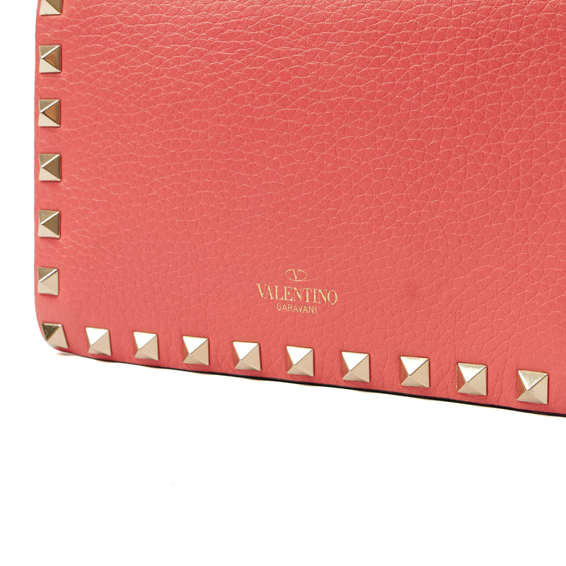 Picture of Valentino Cross Body Rockstud Crossbody Bag - Small in Pink, Calfskin