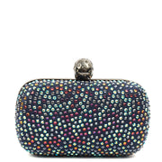 Picture of Alexander McQueen Clutch Box Clutch Skull in Blue, Fabric