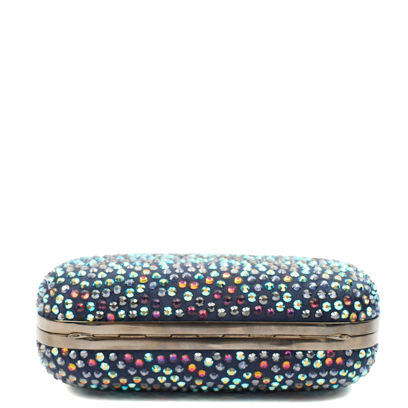 Picture of Alexander McQueen Clutch Box Clutch Skull in Blue, Fabric