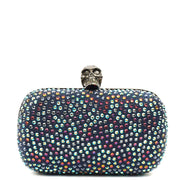 Picture of Alexander McQueen Clutch Box Clutch Skull in Blue, Fabric