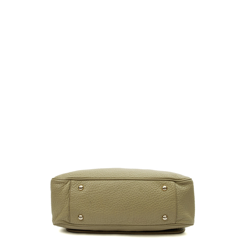 Picture of Mulberry Satchel Evelina Satchel in Green, Calfskin Leather