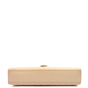 Picture of Saint Laurent Shoulder Bag Envelope - Large in Neutral, Calfskin Leather