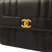 Picture of Chanel Top Handle Flap Bag With Top Handle in Black, Lambskin Leather