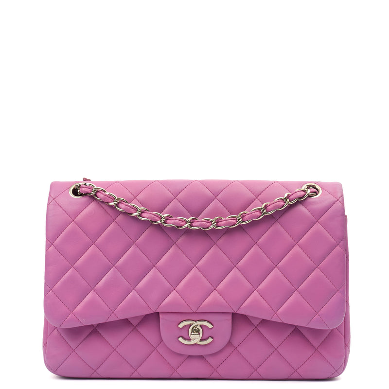 Picture of Chanel Shoulder Bag Jumbo - Double Flap in Purple, Lambskin Leather