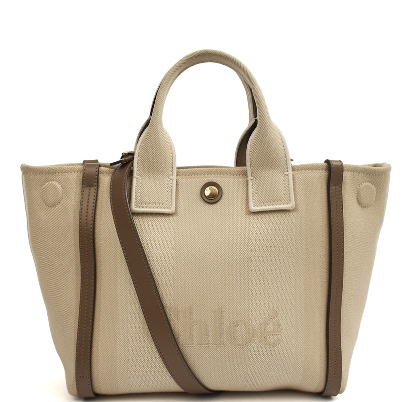 Picture of Chloe Tote Carry Small Tote in Neutral, Canvas