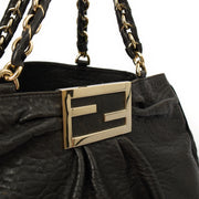 Picture of Fendi Shoulder Bag Mia - Large in Black, Leather