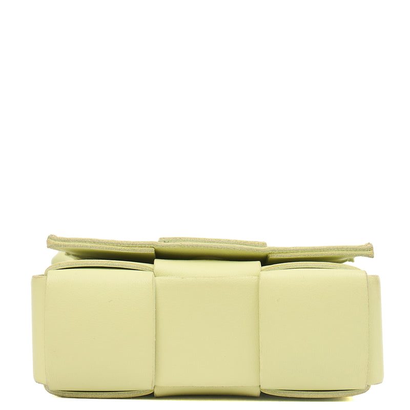 Picture of Bottega Veneta Cross Body Cassette - Mini in Green, Intrecciato Nappa