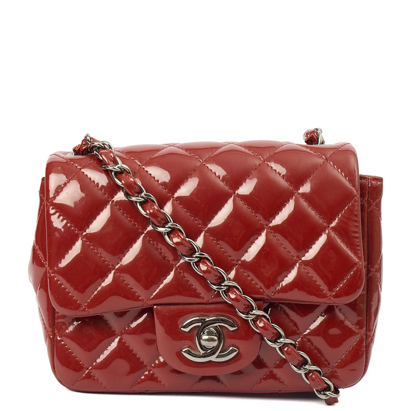 Picture of Chanel Cross Body Classic - Mini (Square) in Red, Patent Leather