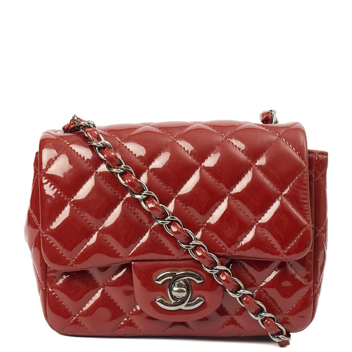 Picture of Chanel Cross Body Classic - Mini (Square) in Red, Patent Leather