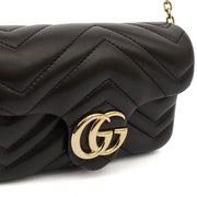Picture of Gucci Cross Body Marmont Shoulder Flap Bag - Mini in Black, Leather