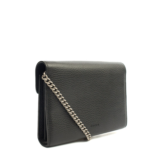 Picture of Gucci Cross Body Dionysus Chain Wallet in Black, Leather