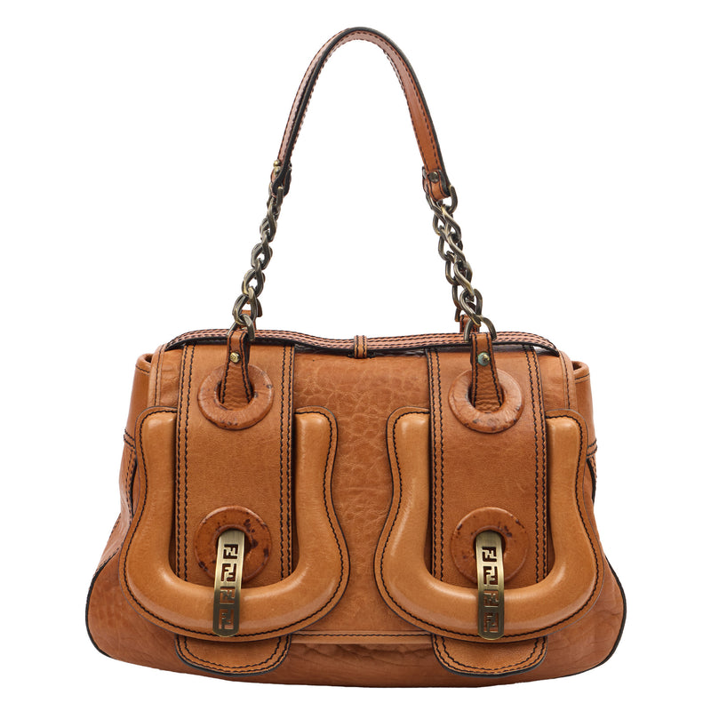 Fendi Shoulder Bag B Bag in Brown, Leather