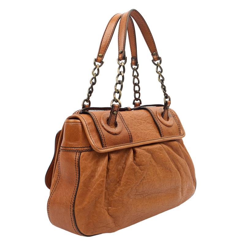 Fendi Shoulder Bag B Bag in Brown, Leather