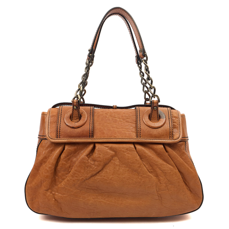 Fendi Shoulder Bag B Bag in Brown, Leather